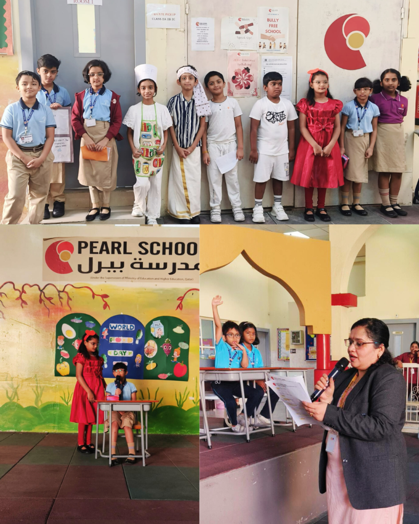 students-skits-at-world-food-day-podar-pearl-school-al-thumama-campus