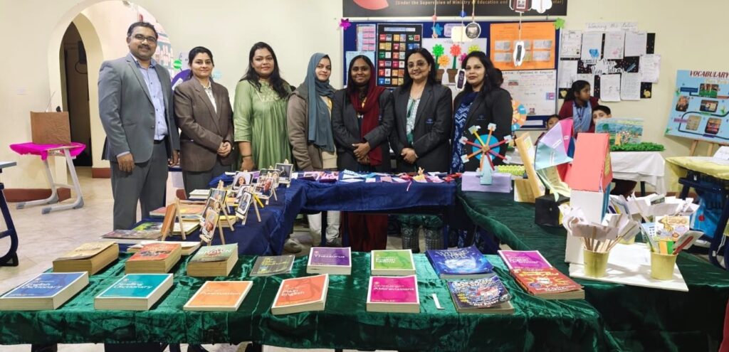 Pearl School students, teachers, and parents celebrating Annual Exhibition