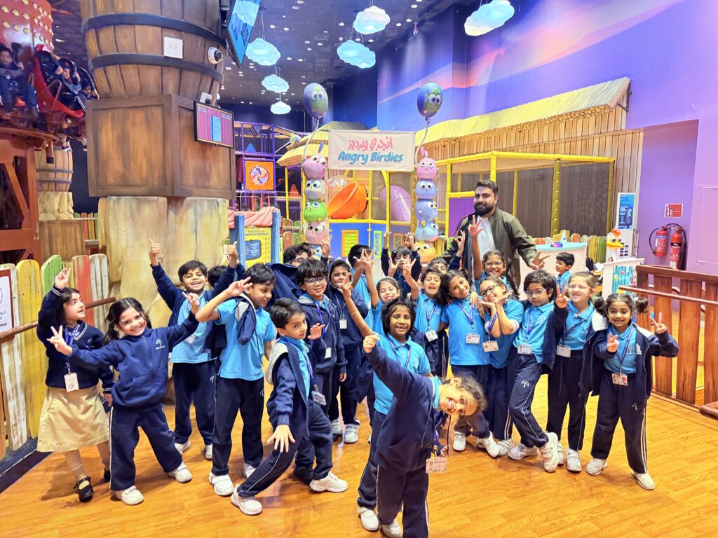 Students at Angry Birds Theme Park