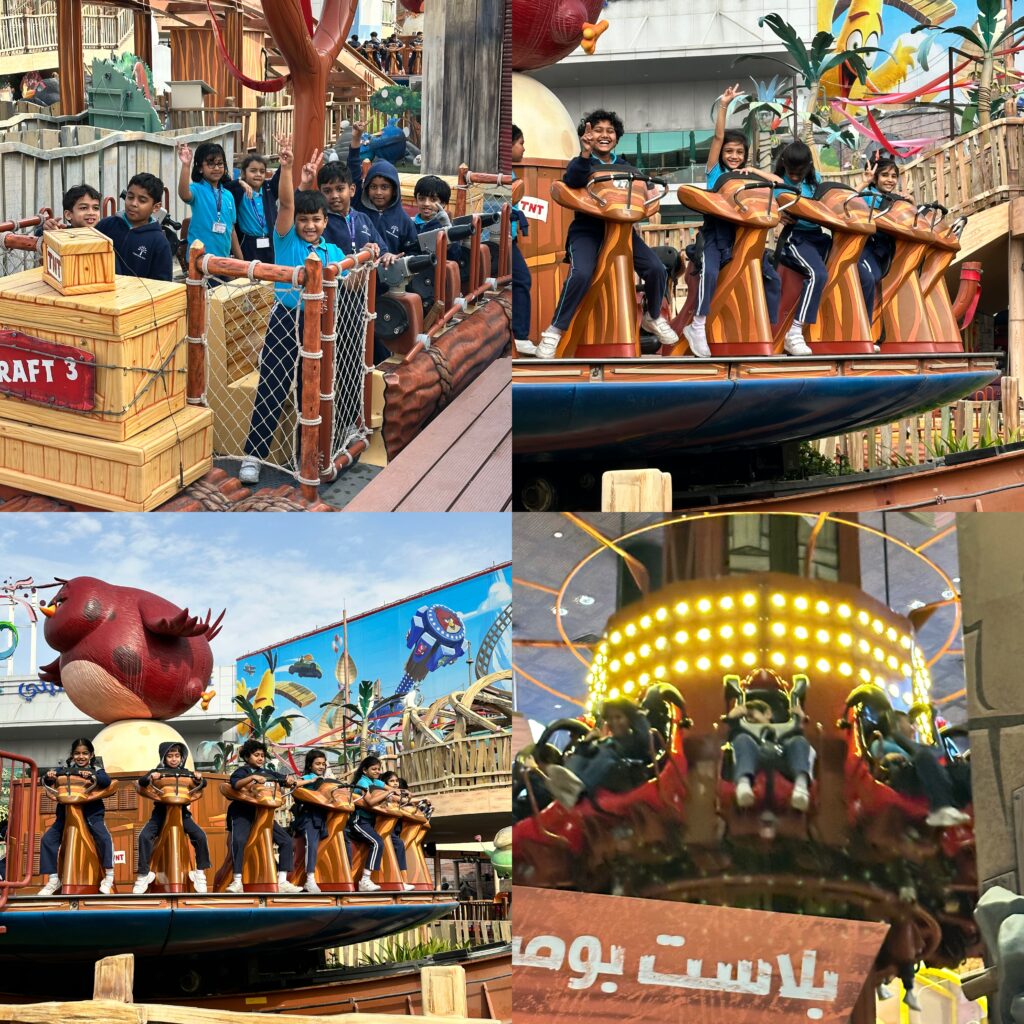 Students at Angry Birds Theme Park