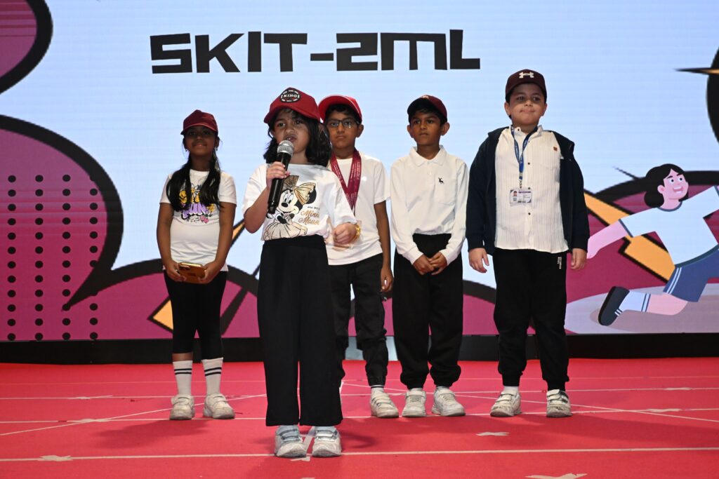 Skit at Qatar National Sports Day Assembly