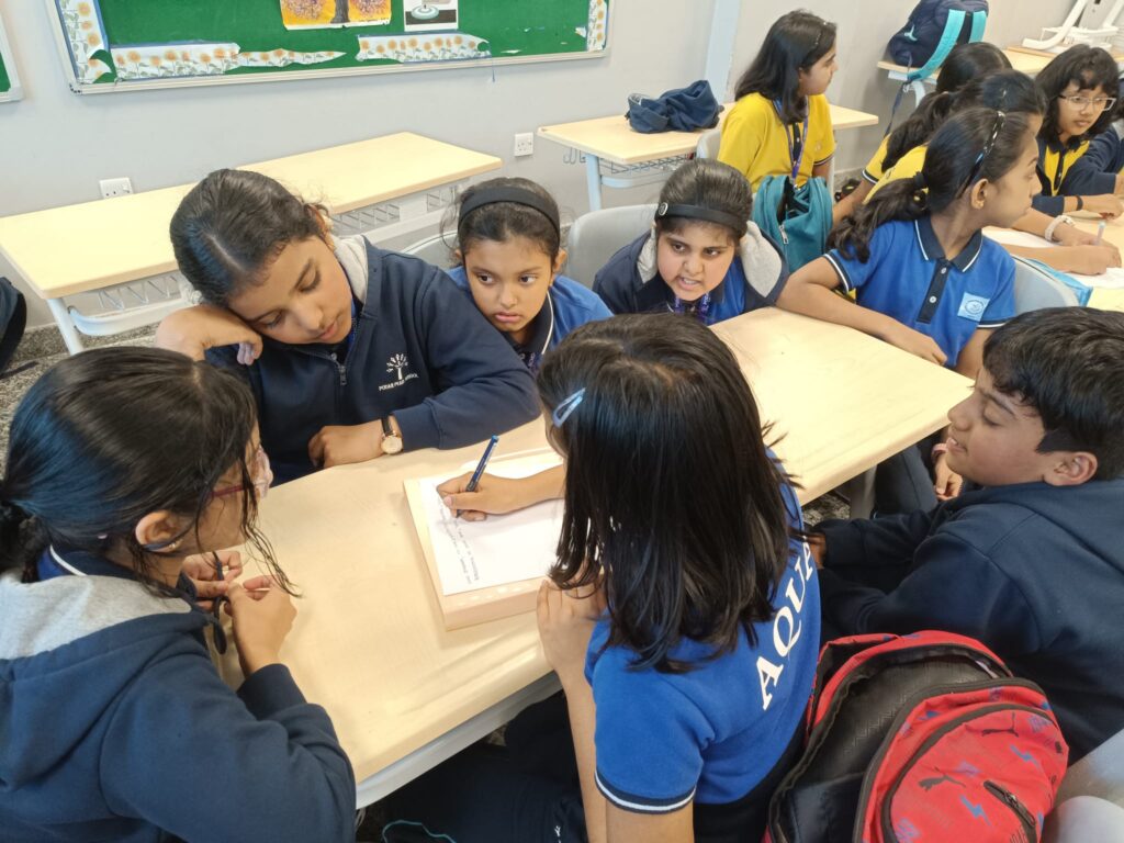 Children playing Bingo