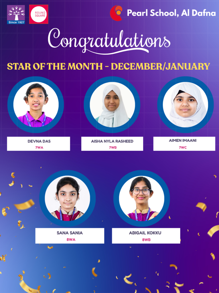 Grade 7 & 8 Star of the Month