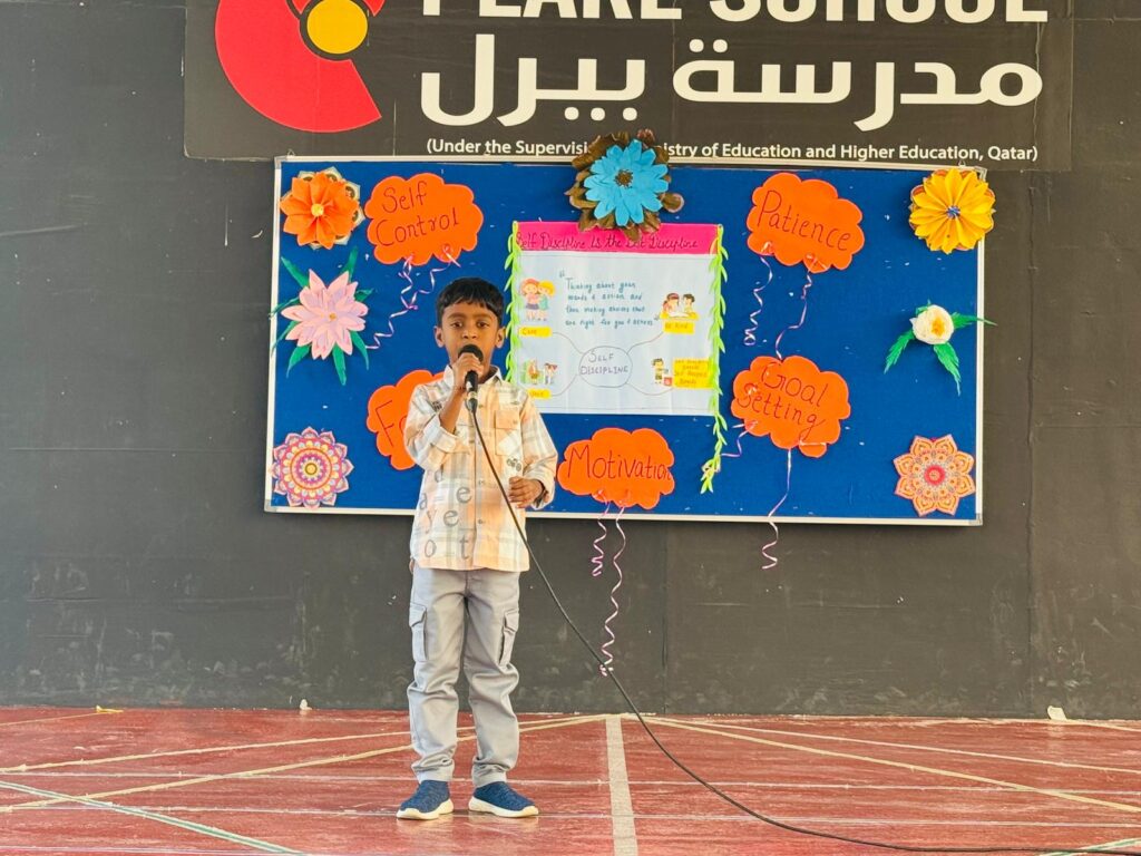 Self-Discipline morning assembly performance by Grade 1 students at Pearl School