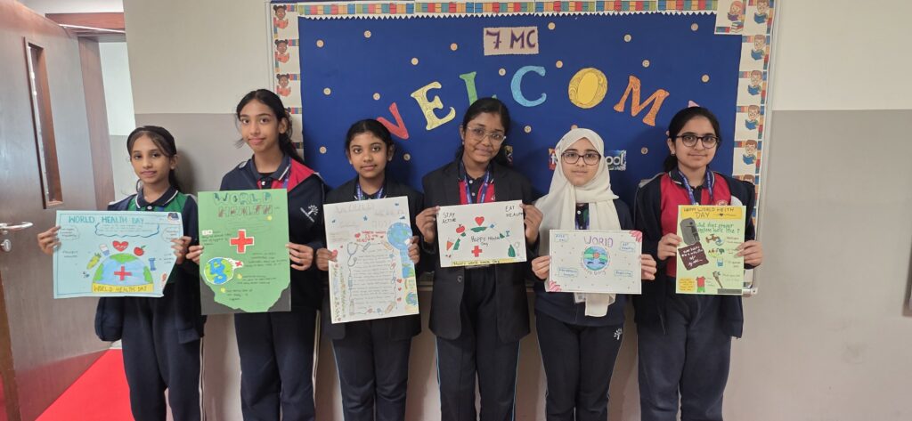 Creative posters on health and hygiene by students for World Health Day Poster Making Competition