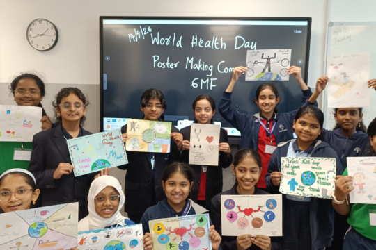 World Health Day Poster Making Competition at Podar Pearl School, Al Meshaf Campus
