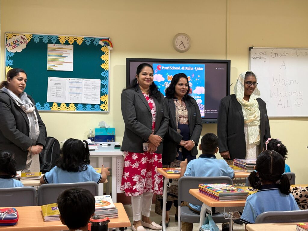 Vice Principal interacting with students during Back to School Activity at Pearl School