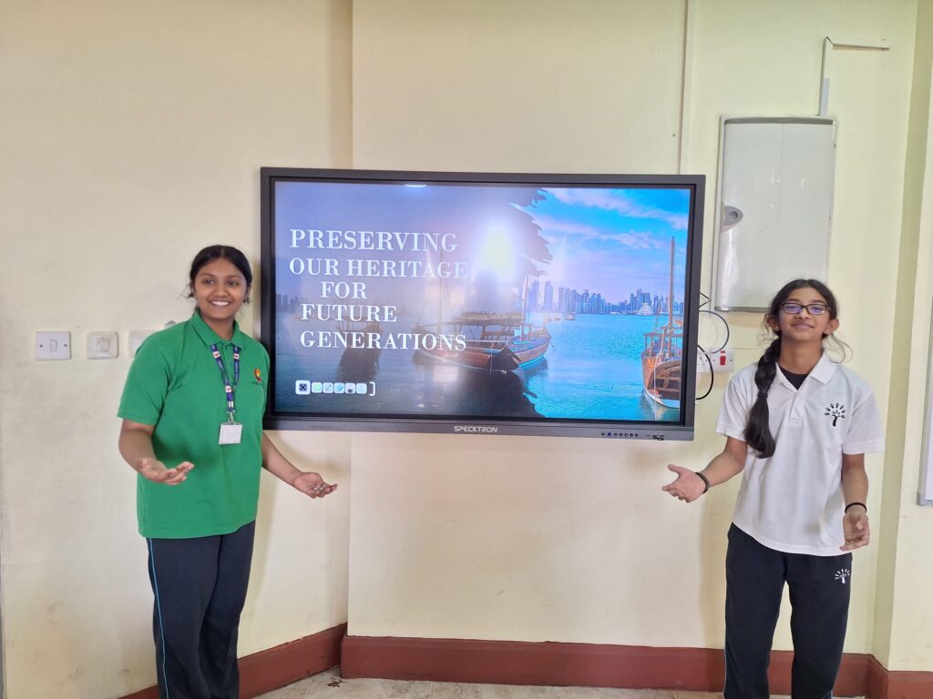Student-led workshop on preserving heritage at Pearl School, Al Dafna Campus World Heritage Day celebration