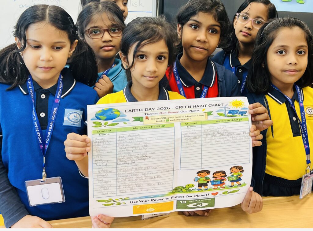 Students participating in Earth Day Activity promoting sustainability