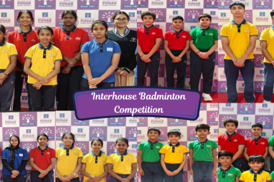 Interhouse Badminton Competition at Podar Pearl School